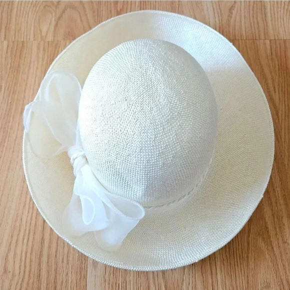 Georgette Vintage Women's Classy Hat Cream. - Picture 3 of 13